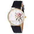 thumbnail image 2 of LYMAYTER Stylish Ladies Watch Stylish Women's Rose Pattern Watch - Faux Leather Strap, Quartz Movement, 2 of 6