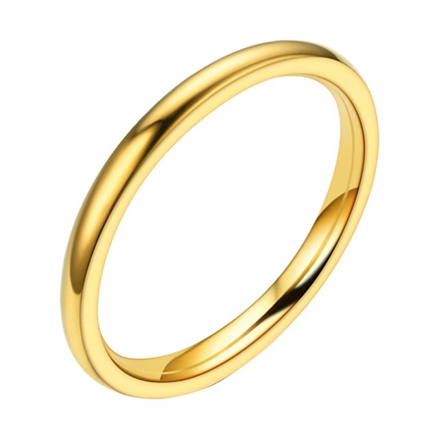 EGNMCR Rings Fashion Contracted 2MM Fine Hand Polished Women's Tail Ring Couple Ring 1PC ring