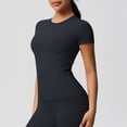 thumbnail image 4 of Yuyuzo Womens Workout Tops Short Sleeve Yoga Running Cropped Basic Tees Crewneck Athletic Tight T Shirts, 4 of 6