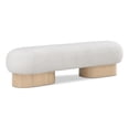 thumbnail image 1 of Meridian Furniture Robertson Cream Boucle Fabric Bench, 1 of 17