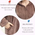 thumbnail image 2 of Womens Robe Long Zipper Front Hooded Full Length Housecoat Sleepwear for Ladies, 2 of 4