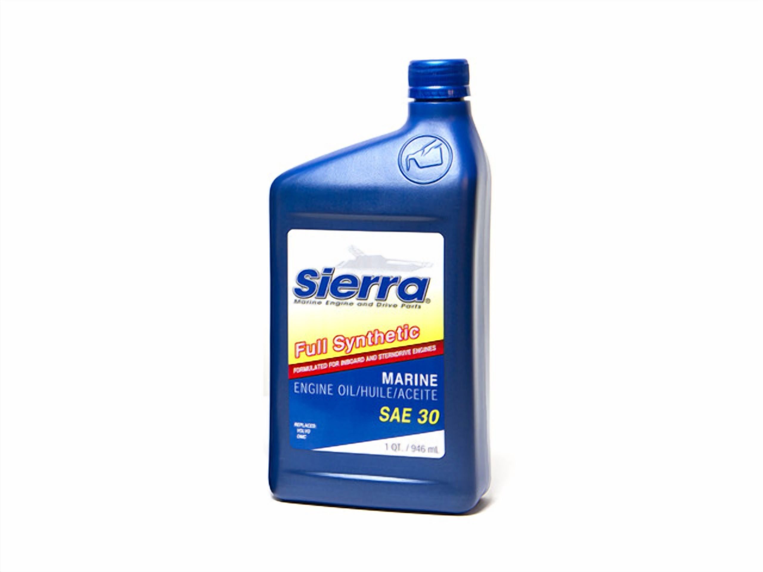 Sierra Marine Oil 18-9410-2 Marine Series; SAE 30; Full Synthetic; 1 Quart Bottle; Single; Marine Engine Oil; NMMA FC-W/API-CF/SL Certified