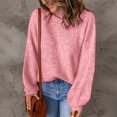 thumbnail image 2 of Timegard Hauts en Tricot pour Femmes Chandails Col Roulé Manches Longues Épaules Tombantes Chandail Uni Automne Hiver, 2 of 7