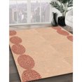 thumbnail image 3 of Ahgly Company Tapis d'Intérieur Lavable en Machine Carré Transitionnel Orange Pastel, 6 Pieds Carré, 3 of 7