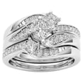 thumbnail image 1 of Bague Ronde Diamant Bracelet de Mariage Accessoire Cadeau Anniversaire Bagues Taille 6, 1 of 8