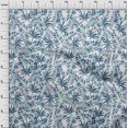thumbnail image 4 of oneOone Velvet Medium Blue Fabric Tropical Leaf With Abstract Texture Sewing Craft Projects Fabric Prints By Yard 58 Inch Wide, 4 of 4