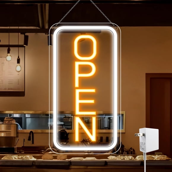 inShareplus 16"x 9" Super Bright Open Sign,12V LED Neon Open Signs for Business for Window, with ON/OFF Switch, Electric Light up Signs for Stores, Restaurants Retai