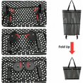 thumbnail image 2 of English Newspapers Reusable Foldable Shopping Bag 2 in 1 Home Supermarket Large Capacity Bag, 2 of 5