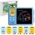 thumbnail image 1 of Lecteur de Cartes avec Tableau d'Écriture LCD, Machine d'Apprentissage Rechargeable, Machine Portable pour Cartes Flash Préscolaires, Jouet Éducatif Précoce avec 112 Cartes Double Face pour Enfants de 3 Ans, 1 of 6