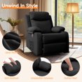 thumbnail image 4 of Lnsenfin Manual Small Recliner Chair for Small Spaces Linen Living Room,Black, 4 of 6