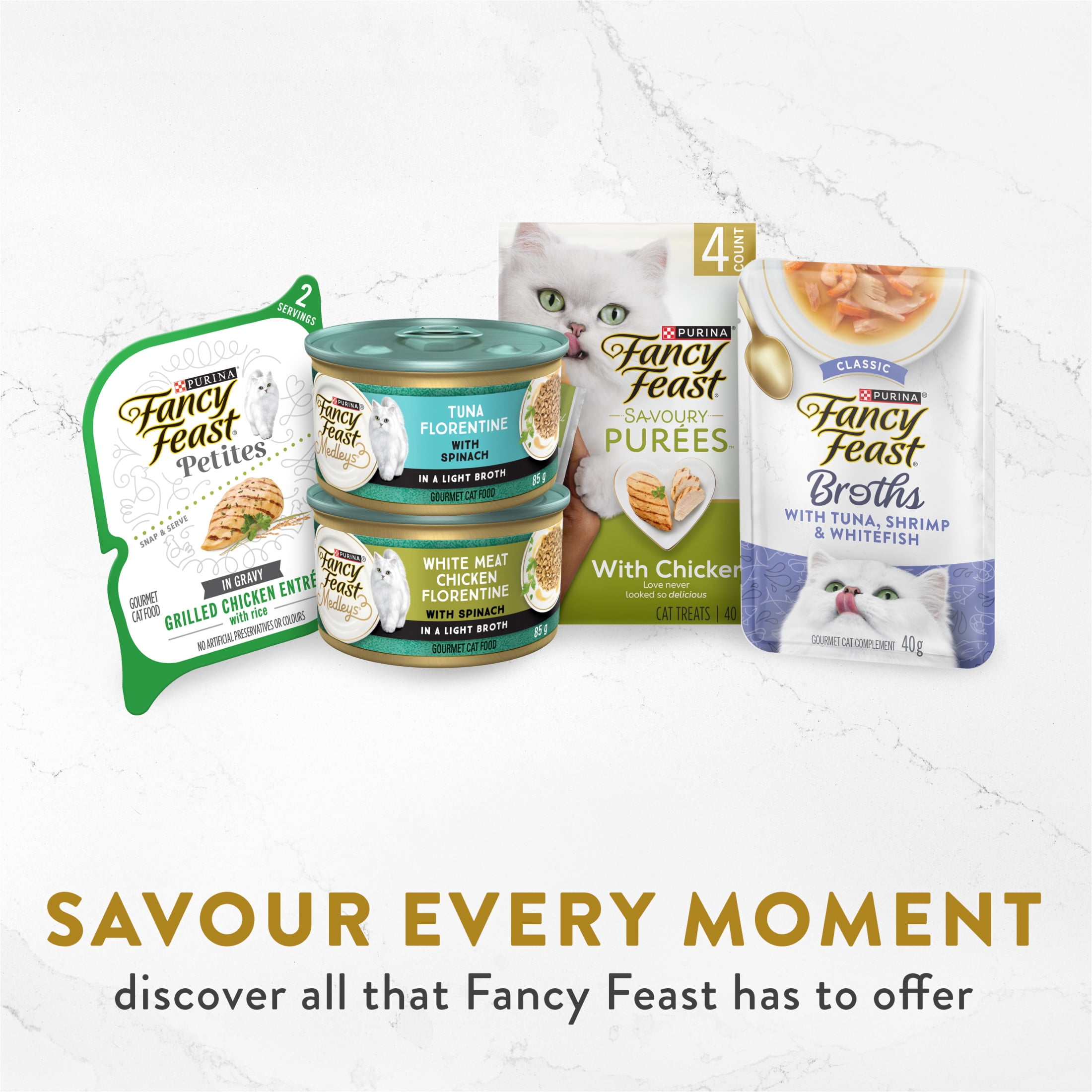 Fancy Feast Hors d'œuvre Amuse-gueule au poulet et au bœuf en lanières, Gâteries pour Chats 57 g