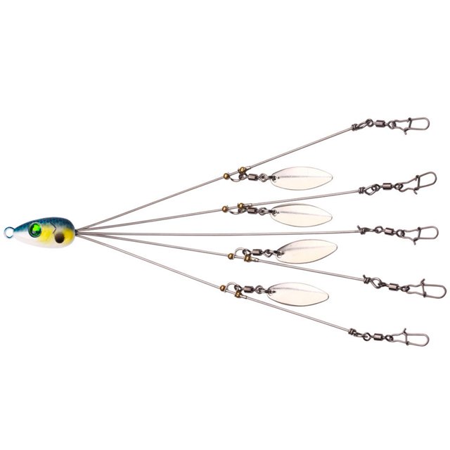 Bgsha Umbrella Fishing Bass Lure Rig 5 Arms Alabama Rig Head Swimming Bait with Swivel