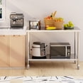 thumbnail image 1 of GloryStar Stainless Steel Table, NSF Heavy Duty Commercial Prep Table with Adjustable Undershelf, 1 of 7