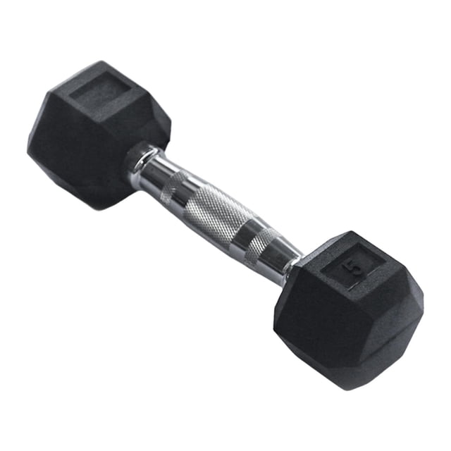 S SERENABLE Hand Weight Arm Chest Back Shoulder Curl Women Men Rubber Octagonal Dumbbell 5lb