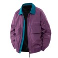 thumbnail image 1 of Men's Work Jacket, Windproof Long Sleeve Lapel Design with Pockets, Solid Color Casual Coat for Fall Outdoor Activities and Daily Wear, 1 of 6