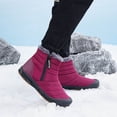 thumbnail image 1 of LSLJS Men Shoes Solid Color Winter Keep Warm Woolen Casual Zipper Short Boots, Men's Snow Boots, 1 of 4