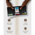 thumbnail image 3 of Trifold Wallets For Men RFID - Leather Slim Mens Wallet With ID Window Front Pocket Wallet Gifts For Men, 3 of 6