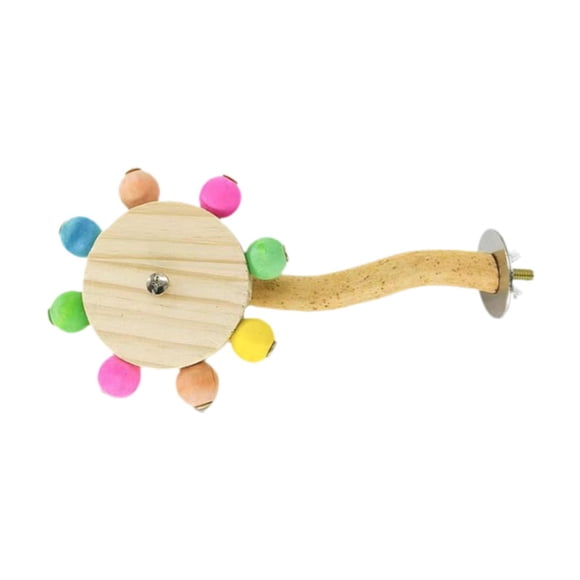 Xuanheng Colourful Parrot Toy Activity, Wood Perch Parrot Colorful Toy, Bird Cage Perch Toys for Bird Cages, Mynah, Finches, Cockatiel S