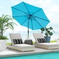 thumbnail image 1 of Costway 10Ft Outdoor Market Patio Table Umbrella Push Button Tilt Crank Lift Blue, 1 of 10