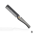 thumbnail image 1 of Steel Beard and Mustache Comb Folding Fine Comb Pocket Q9D8, 1 of 6