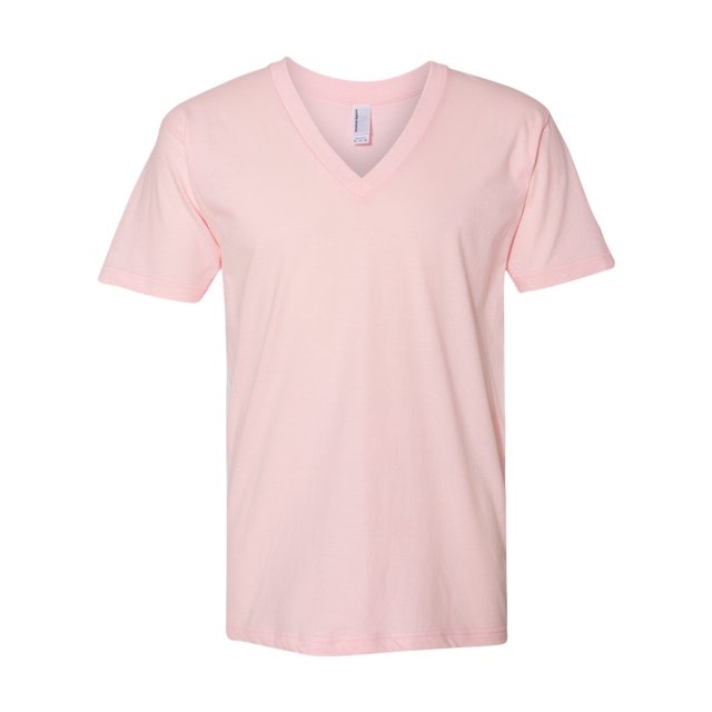 Fine Jersey V-Neck Tee, XS, Light Pink