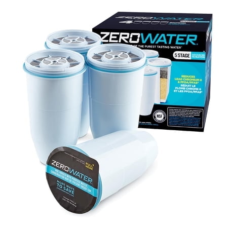 Culligan ZeroWater Official Replacement Filter - 5-Stage 0 TDS Filter Replacement - System IAPMO Certified to Reduce Lead, Chromium, and PF