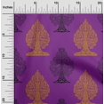 thumbnail image 1 of oneOone Polyester Lycra Purple Fabric Floral & Flying Swan Block Sewing Material Print Fabric By The Yard 56 Inch Wide, 1 of 4