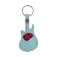 thumbnail image 1 of Étui de Rangement en Cuir pour Médiators de Guitare en Forme de Guitare avec Porte-Clés Lot de 5 Médiators en Celluloïd Accessoires pour Instruments à Cordes, 1 of 7