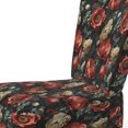 thumbnail image 4 of Designart "Blooming In Deep Red And Beige IV" Red Floral Upholstered Accent Chair - Cottage Arm Chair For Living Room, 4 of 7
