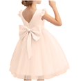 thumbnail image 3 of RXIRUCGD 2025 Vêtements d'Été pour Enfants Robe en Maille Unie à la Mode pour Filles Robe de Performance Formelle pour Filles, 3 of 4