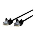 thumbnail image 1 of Belkin Slim - Patch cable - RJ-45 (M) to RJ-45 (M) - 12 ft - UTP - CAT 6 - molded, snagless - black, 1 of 7