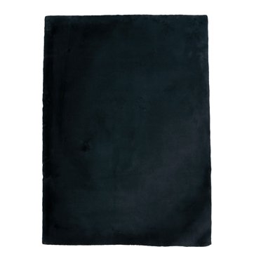 Tapis d'appoint Maven Faux Lapin charbon de bois de 3 pi x 5 pi