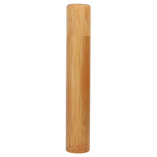 Noref Boîte à Thé en Bambou, 1 Pce Forme Ronde Portable Fait Main Pot à Thé en Bambou Naturel Boîte de Rangement pour Usage Domestique, Boîte de Rangement pour Thé
