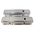 thumbnail image 1 of RPC Racing Power Company R6181 Couvercle de Valve pour Utilisation avec Moteurs Chevy à Petit Bloc de 1958-1987; Hauteur 3-11/16 Pouces; 4 Trous de Boulons; avec Trou de Remplissage d'Huile; avec Baffles; Entièrement Ailé; Aluminium; Ensemble de 2, 1 of 4