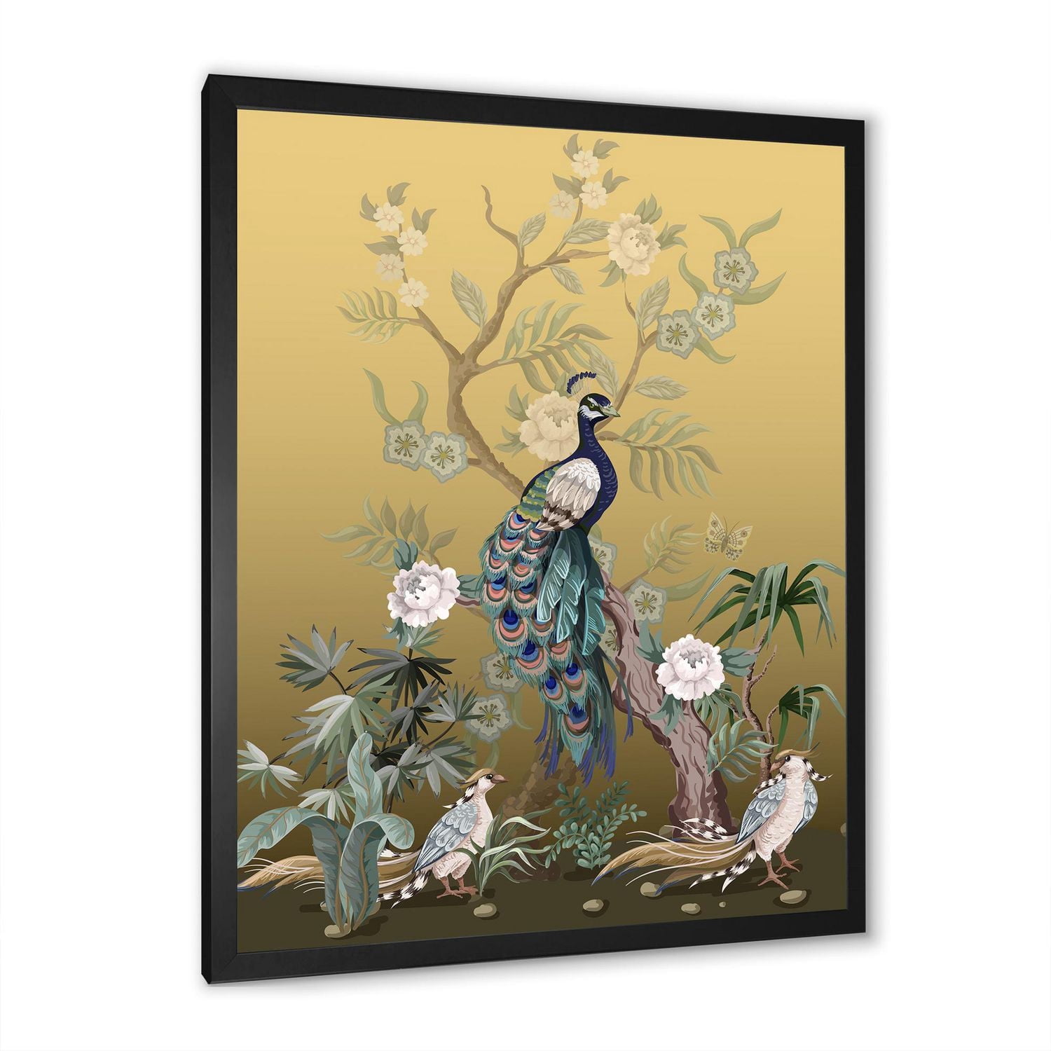 Designart Chinoiserie Aux Oiseaux Et Pivoines VI Art mural encadr