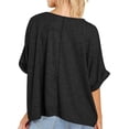 thumbnail image 4 of Timegard Womens Tops Square Neck Short Sleeve Comfy Casual Loose Top Basic T Shirt Oversized Blouse, 4 of 7