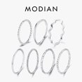 thumbnail image 2 of 925 Sterling Silver Simple Fashion Stackable Ring Classic Wave Geometric Exquisite Finger Rings For Women Party Jewelry JT1200S 4.5, 2 of 6