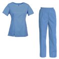thumbnail image 1 of Women's Scrubs Set Scrub Top and Pants Scrubs Set, 1 of 3
