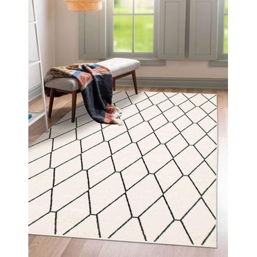 ECARPET Contemporary Area Rug for Living Room, Bedroom, Dinning Hall, Diamante Collection