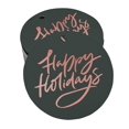 thumbnail image 1 of Inkdotpot Real Rose Gold Foil Happy Holiday Tag Favor Hang Paper Tag 50 Piece, 1 of 6