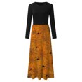 thumbnail image 4 of TJAZFJPA Robe Tutu Femme Aguichant Manches Longues Imprimé Soirée Élégante Décontractée Mode Soirée Longue Robe Soirée Soirée Robes de Soirée pour Femmes Robe Formelle Noire Femme, 4 of 5