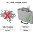 thumbnail image 4 of Large Capacity Hanger Stacker Rack Adults and Children Stainless Steel Detachable Hanger Storage Organizer Space-saving Clothes Hanger Holder for Home Laundry Closet, 4 of 7