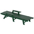 thumbnail image 4 of Bayport Ensemble de 3 Pcs de Chaises Longues/table Inclinables en Plastique HDPE pour Extérieur Vert Foncé, 4 of 6