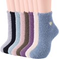 thumbnail image 3 of Chaussettes Douces pour Femmes Chaussettes Blanches Chaussettes Confortables Chaussettes Moelleuses pour Femmes Chaussettes en Polaire 5 Paires Blanches, 3 of 6