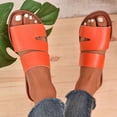 thumbnail image 5 of Graduation Gift AXXD Ladies Sandals OrangeSize 8.5 New Summer Flat Sandals Open Toe Casual Slides, 5 of 5
