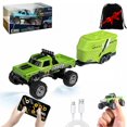thumbnail image 1 of Mini Rc Monster Truck  1/64 Scale Monster Truck with Lights  2.4Ghz Remote Control Car Rechargeable Mini Monster Truck Rc  Alloy Rc Semi Truck for Kids Gifts  Speed Adjustable, 1 of 7
