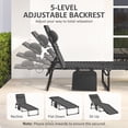 thumbnail image 4 of Outsunny Folding Lounge Chair, Reclining Tanning Chair with Adjustable Back, 4 of 10