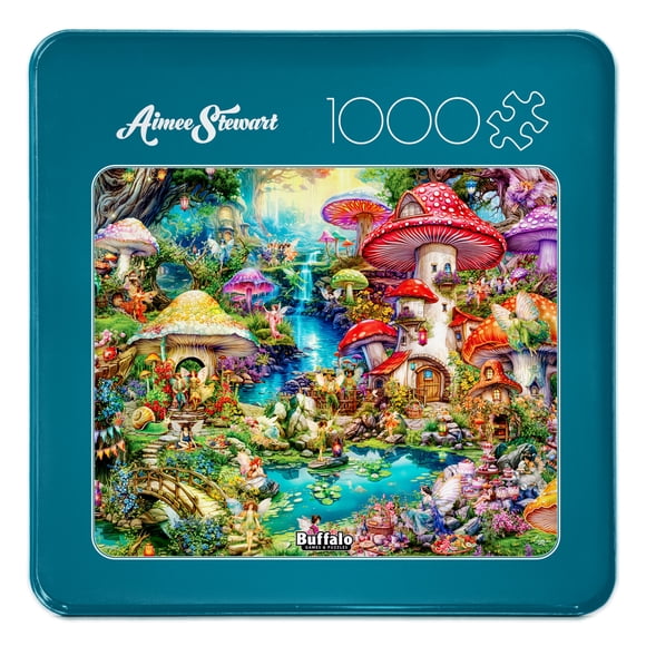 Buffalo Games Merry Mushroom Village Picnic Puzzle de 1000 pièces