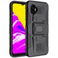 thumbnail image 1 of Case for Galaxy XCover 6 Pro, Nakedcellphone Rugged Ring Grip Cover with Stand [Built-In Mounting Plate] for Samsung XCover6 Pro Phone (2022, SM-G736) - Black, 1 of 9