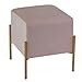 thumbnail image 3 of Cortesi Home Pouf Carré Spokane, Velours Rose, 3 of 3